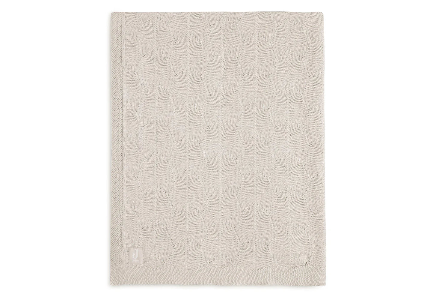 Deken Ledikant 100x150cm Box Knit - Warm Sand - GOTS JOLLEIN