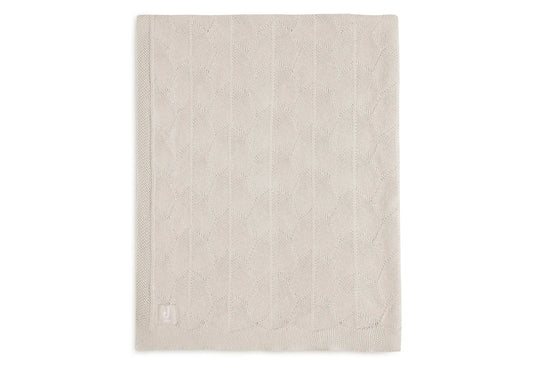 Deken Ledikant 100x150cm Box Knit - Warm Sand - GOTS JOLLEIN