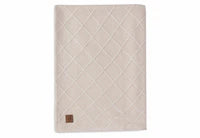 Deken - Check Knit - Oatmeal Teddy Fleece JOLLEIN